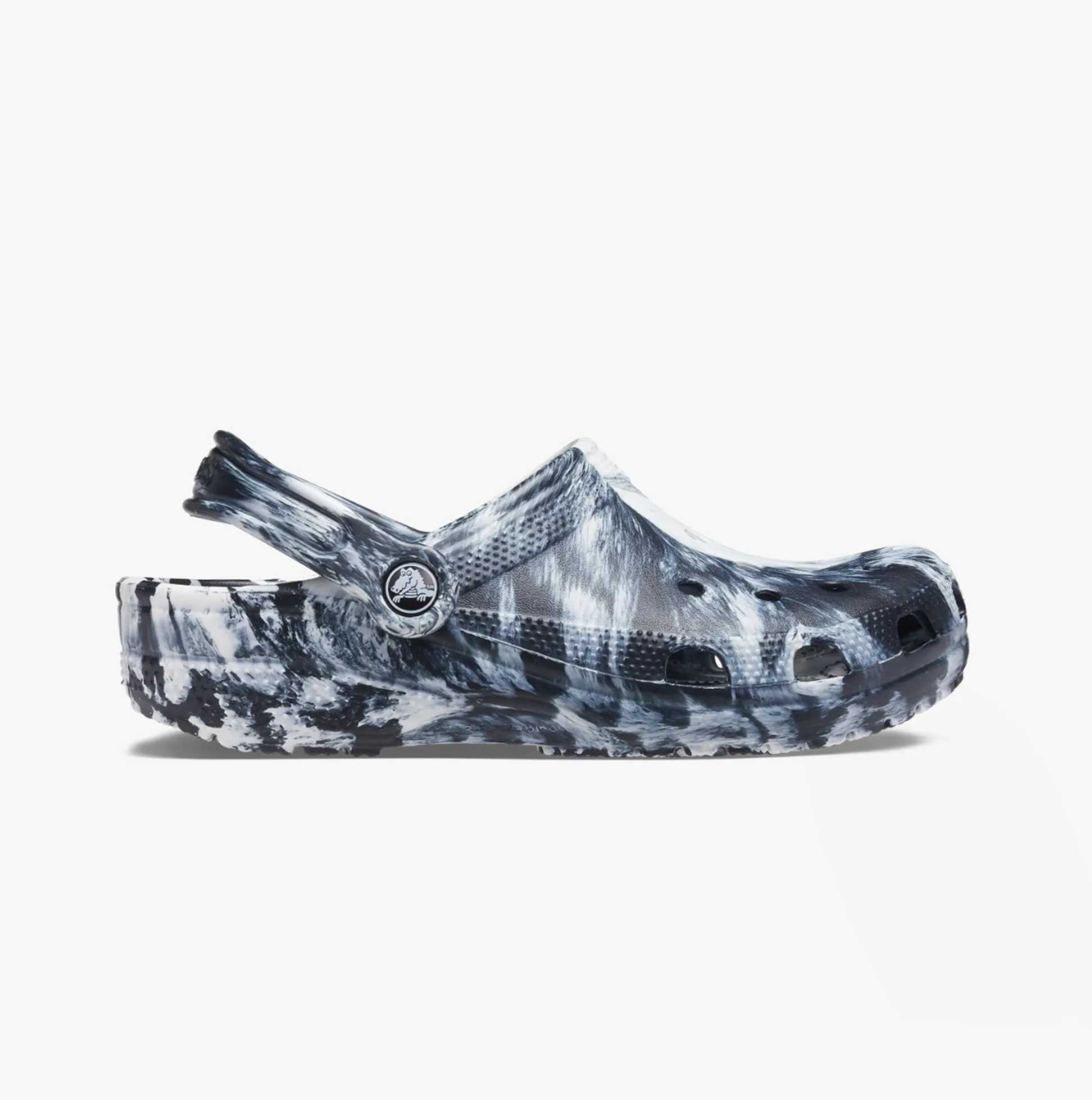 206867-103 CLASSIC MARBLED Unisex Clogs White/Black