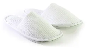 Adult Closed Toe Waffle Slippers, Soft & Breathable, Comfort & Non-Slip