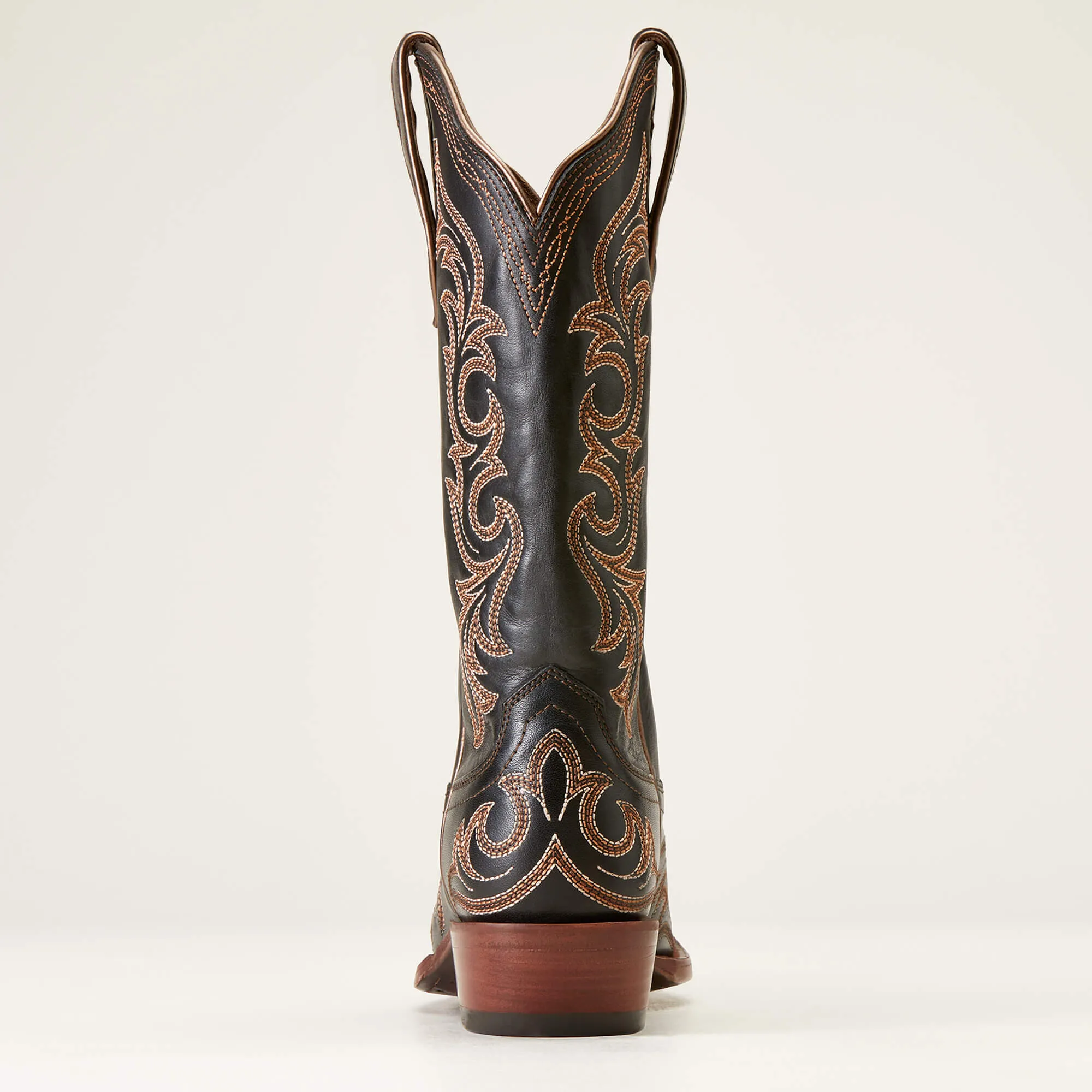 Ariat Ladies Black Hazen Snip Toe Western Boots with All-Over Fancy Stitching