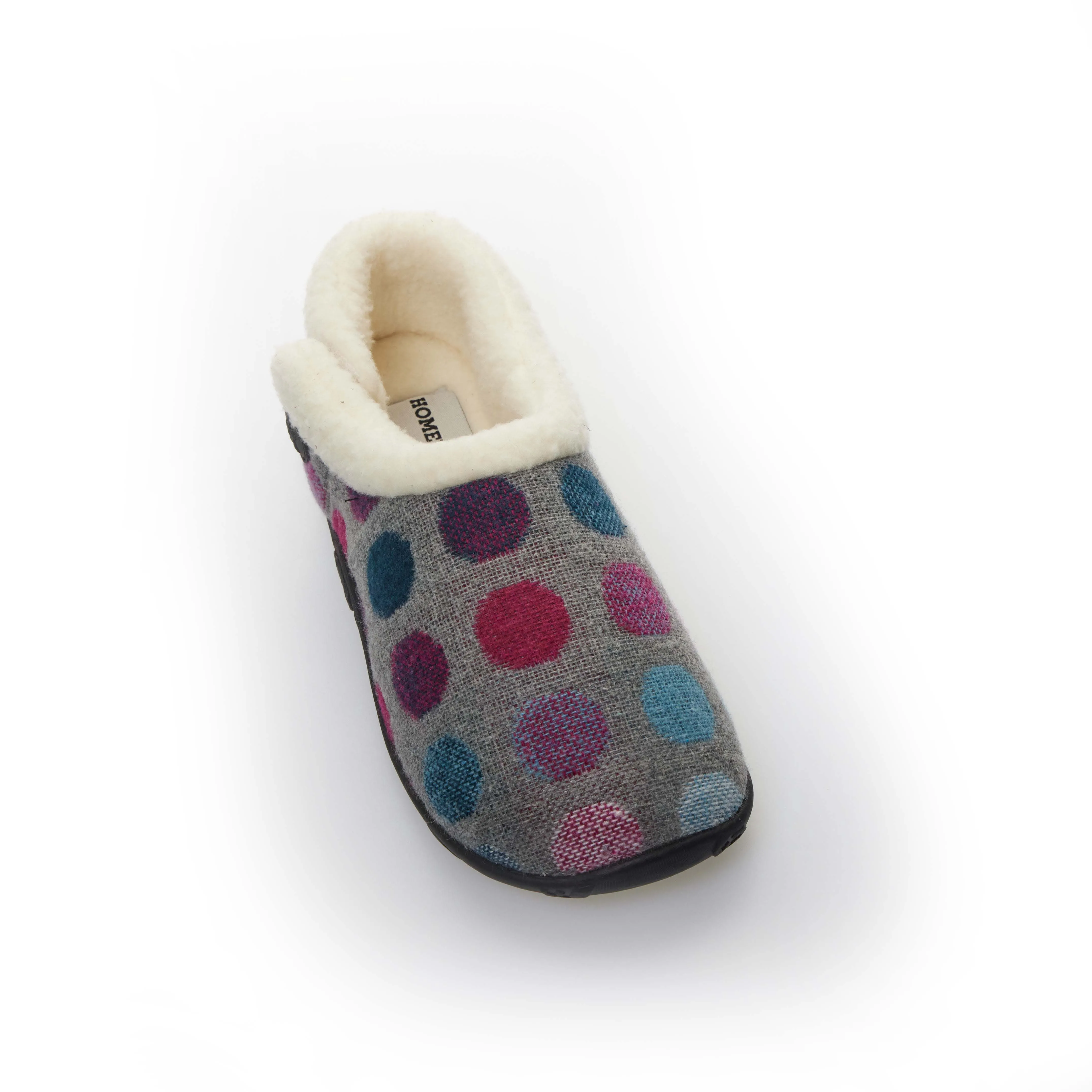 Florence - Grey Pink Purple Spot Women's Slippers