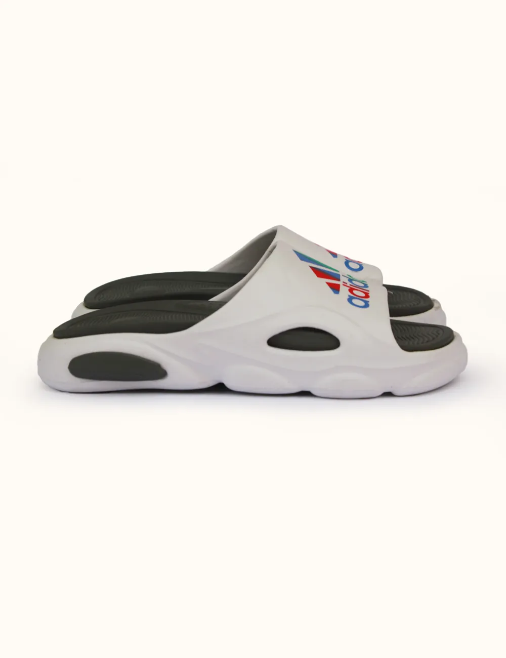 Grey White | Soft Slippers for Kids