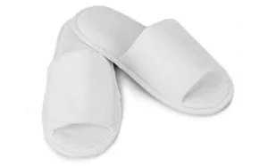 Kids Open Toe Velour Slippers, Non-Slip Sole, Comfort & Breathable