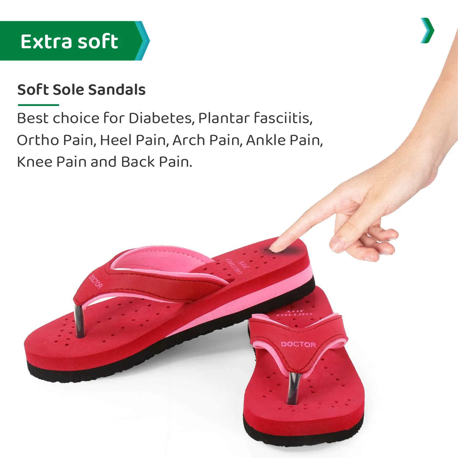 ORTHO JOY Doctor Orthopedic Soft Slippers For Ladies