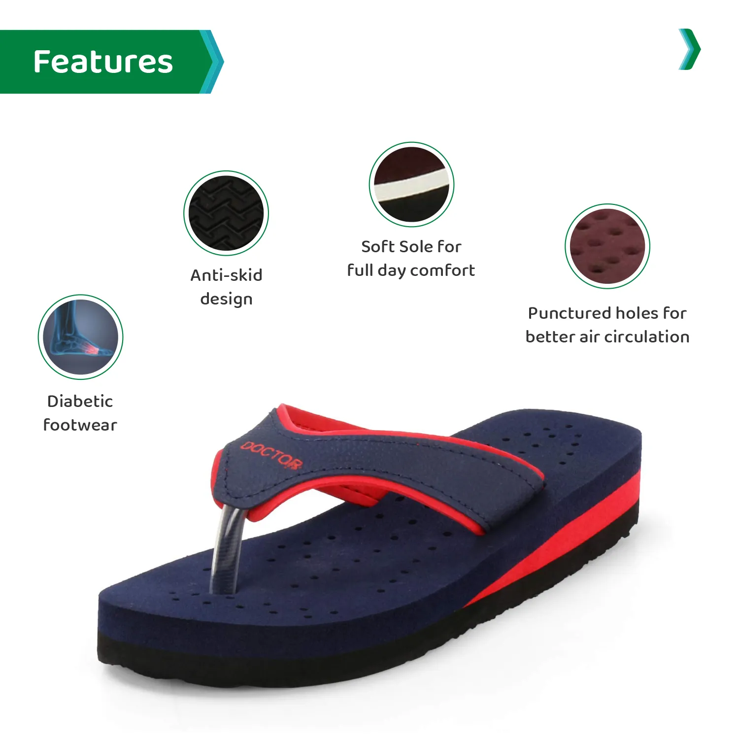 ORTHO JOY Doctor Orthopedic Soft Slippers For Ladies