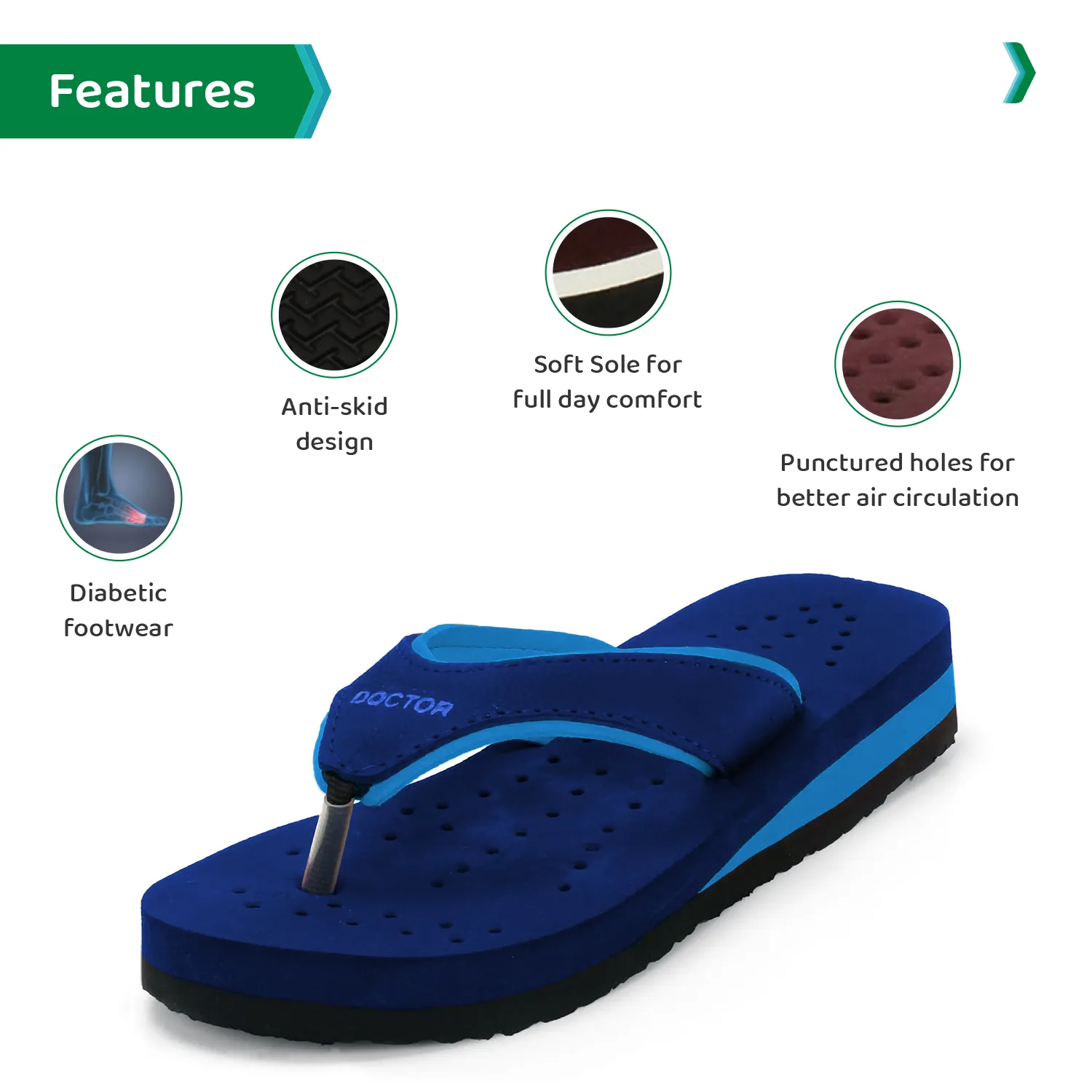 ORTHO JOY Doctor Orthopedic Soft Slippers For Ladies