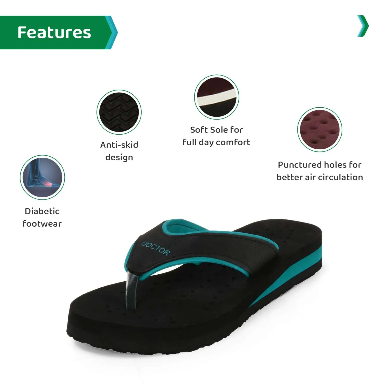 ORTHO JOY Doctor Orthopedic Soft Slippers For Ladies