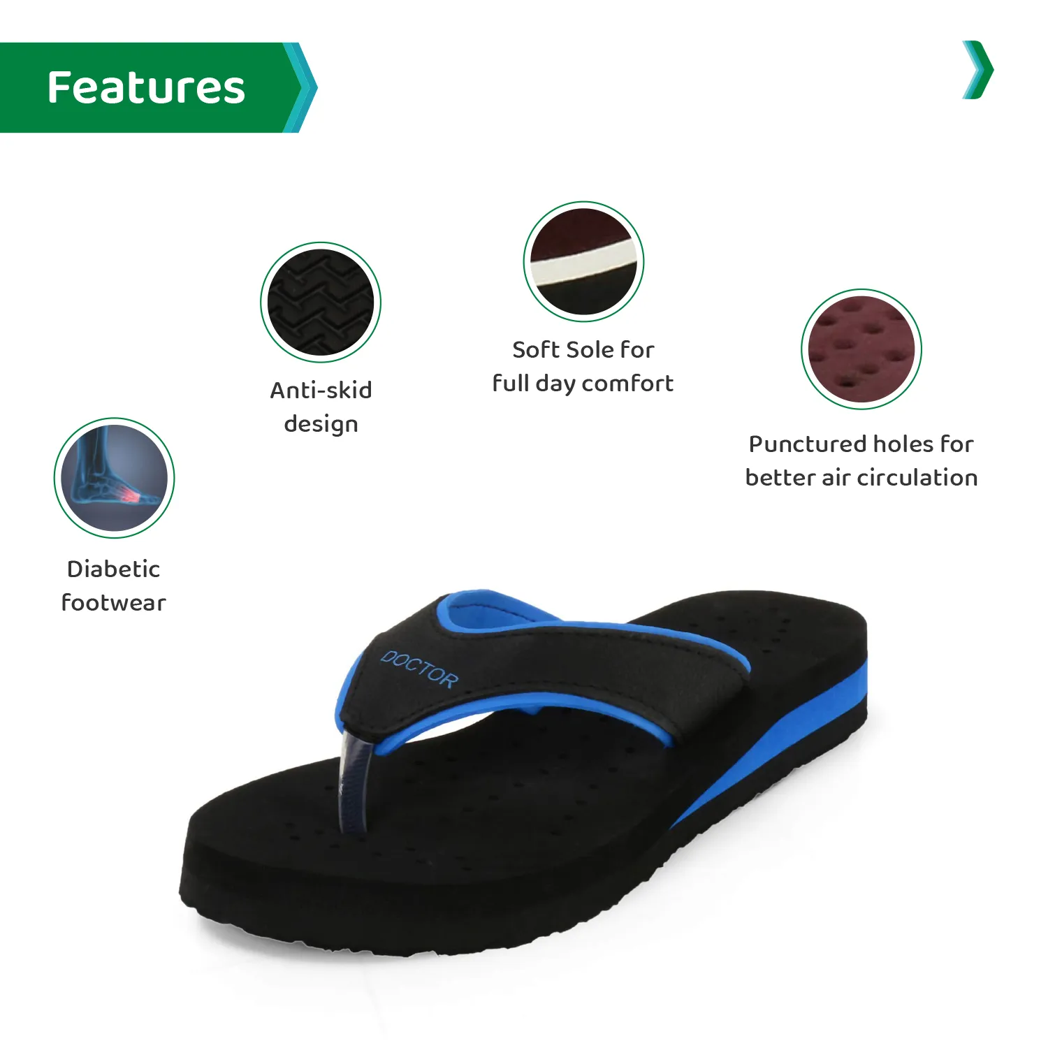 ORTHO JOY Doctor Orthopedic Soft Slippers For Ladies