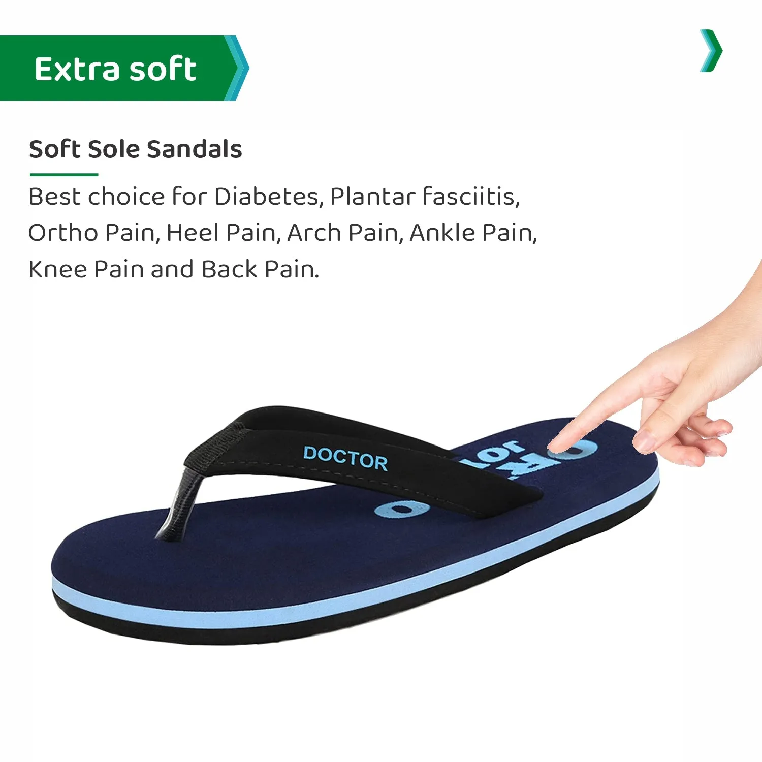 ORTHOJOY Diabetic Super Fit Doctor Slipper for men