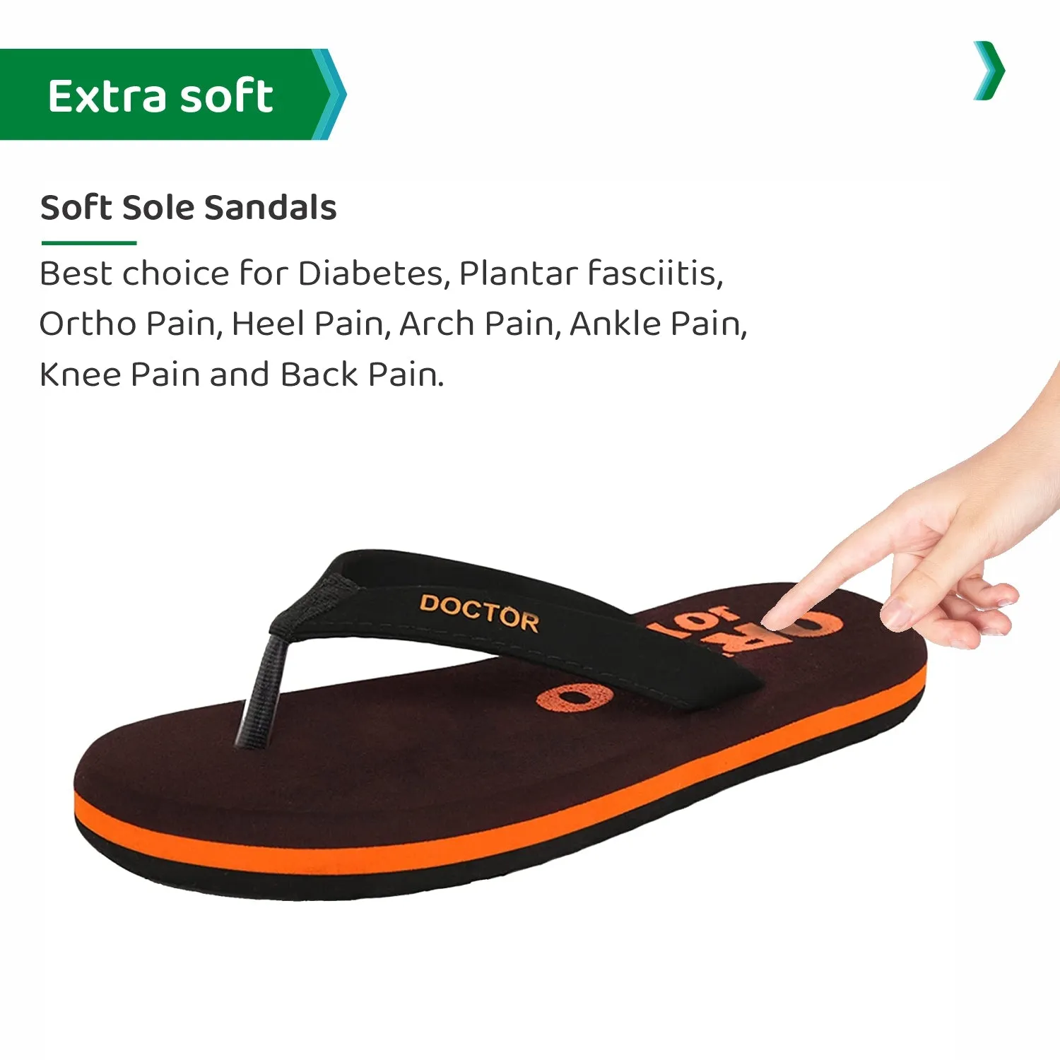 ORTHOJOY Diabetic Super Fit Doctor Slipper for men