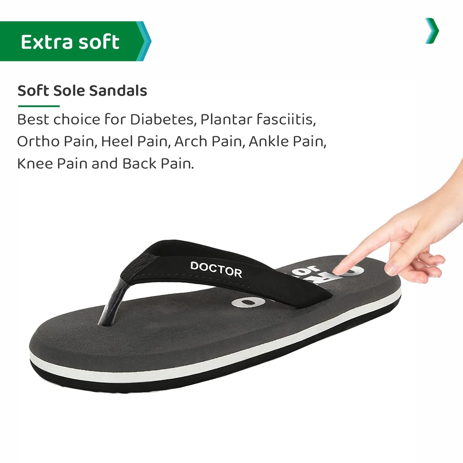 ORTHOJOY Diabetic Super Fit Doctor Slipper for men