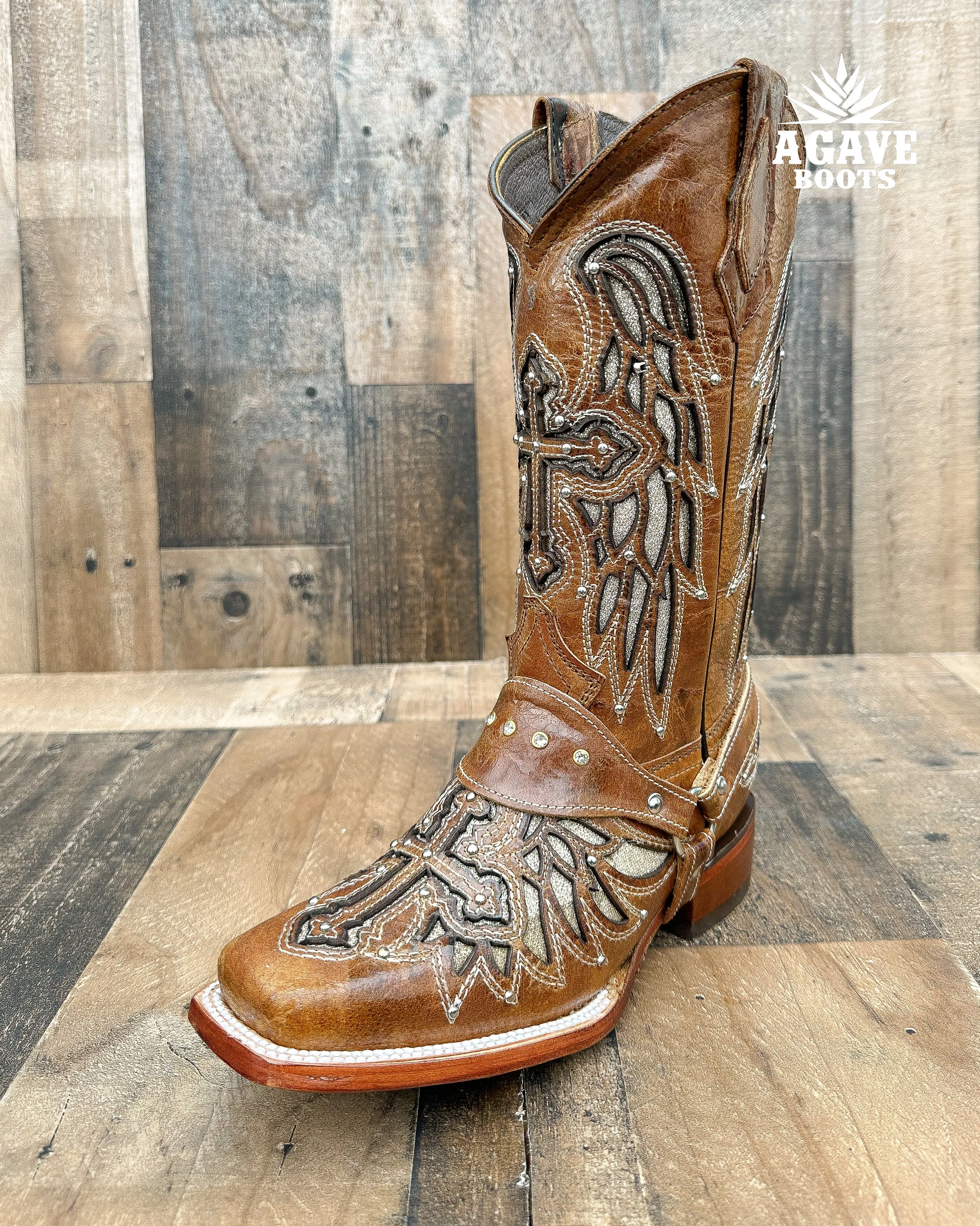 "ALAS" BROWN | WOMEN SQUARE TOE BOOTS