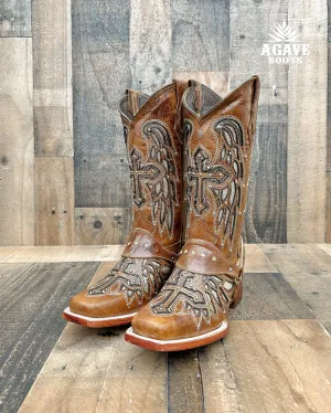 "ALAS" BROWN | WOMEN SQUARE TOE BOOTS