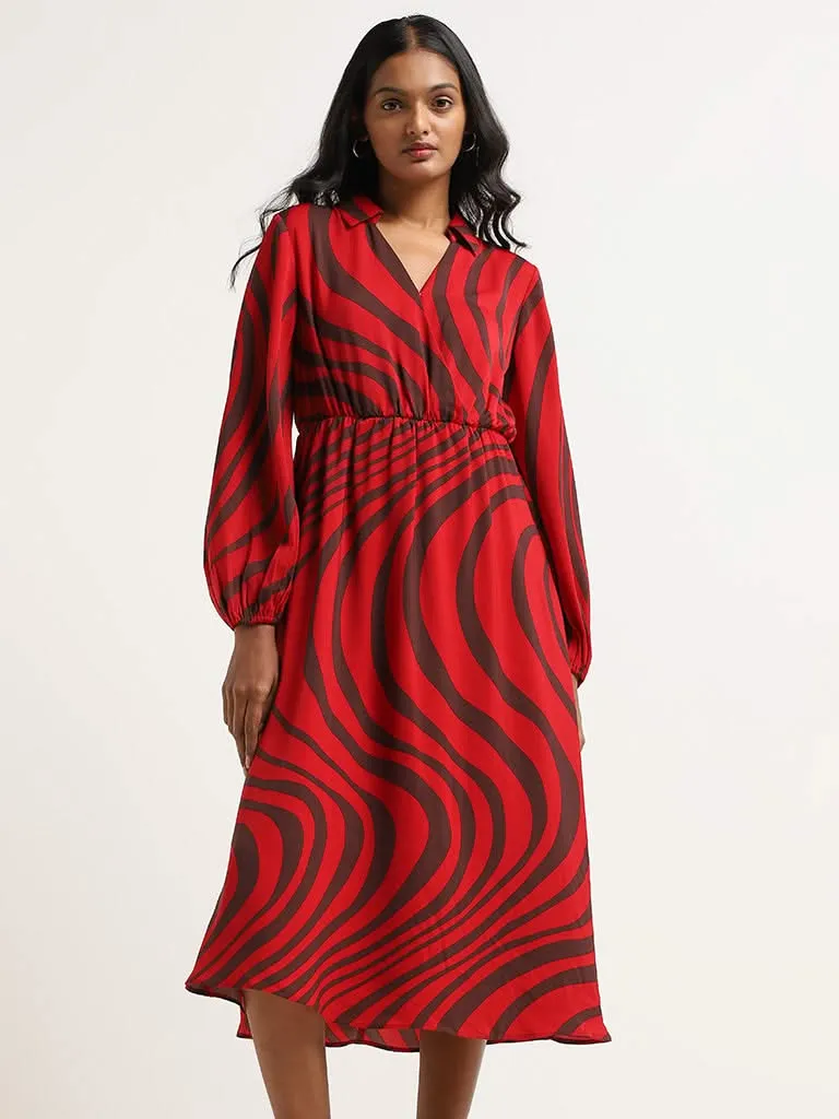 Wardrobe Red Midi Dress